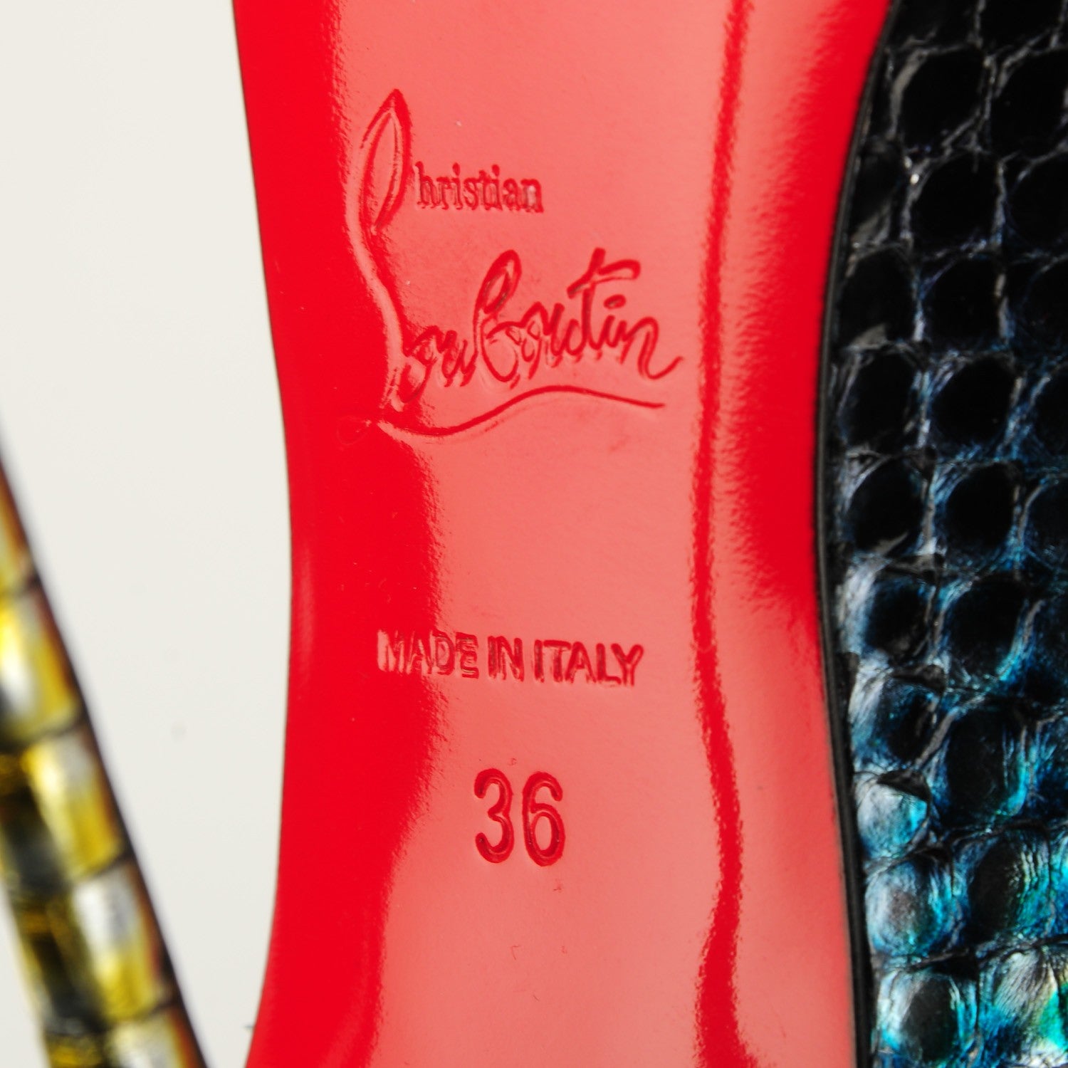 Christian Louboutin Python So Kate 120 Pumps 36 Mimosa 6 of 6