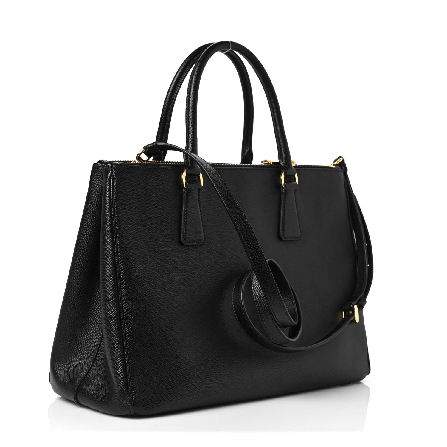Prada Saffiano Medium Galleria Double Zip Tote Black 3 of 7