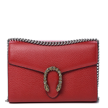 Gucci Calfskin Mini Dionysus Chain Wallet Hibiscus Red 1 of 10