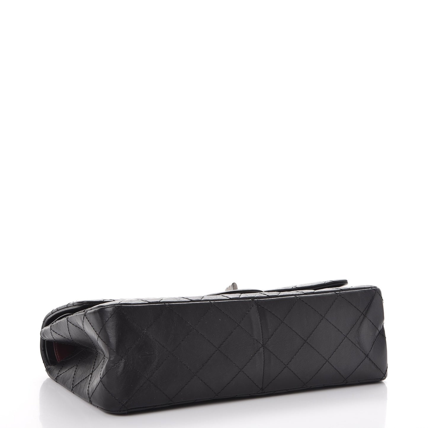 Aged Calfskin Quilted 2.55 Reissue 227 Flap Black
