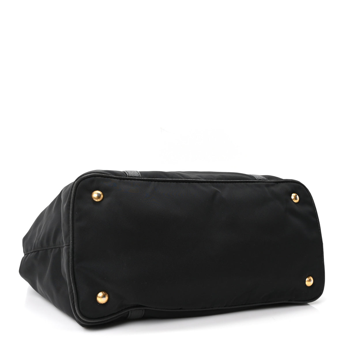 Prada Tessuto Nylon Vitello Daino Tote Black 4 of 11
