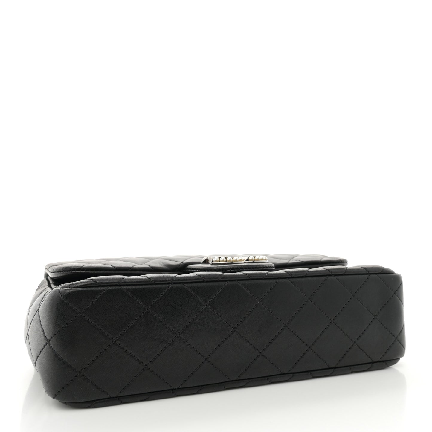 Lambskin Medium Westminster Pearl Flap Black