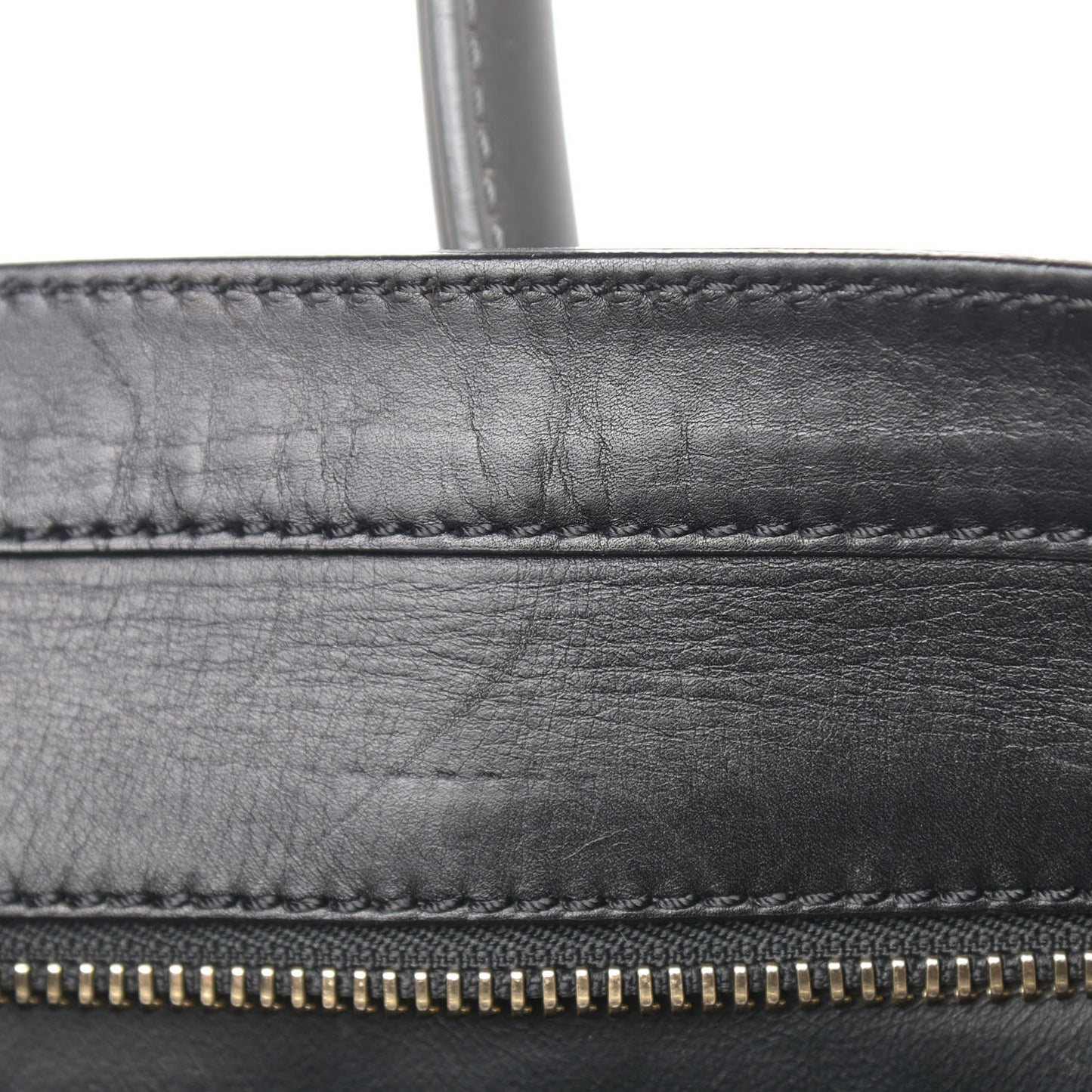 Smooth Calfskin Mini Bi-Color Luggage Forest Black