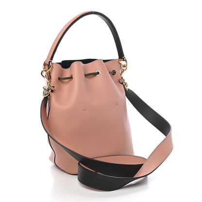 Fendi Vitello Grace F is Fendi Stamp Patch Perforated Small Mon Tresor Bucket Bag Rosa Bourbon 2 of 8