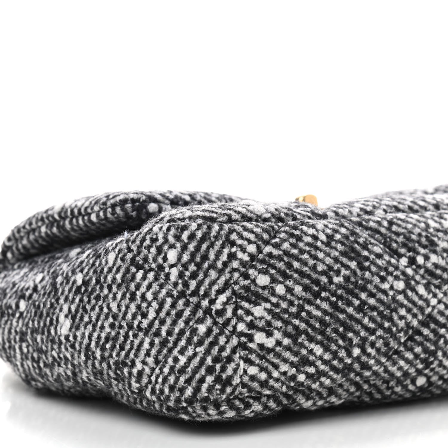 Chanel Tweed Quilted Medium Chanel 19 Flap Black White 5 of 8