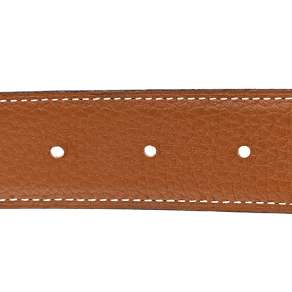 Hermes Box Togo 32mm H Belt 80 Black Gold 5 of 6