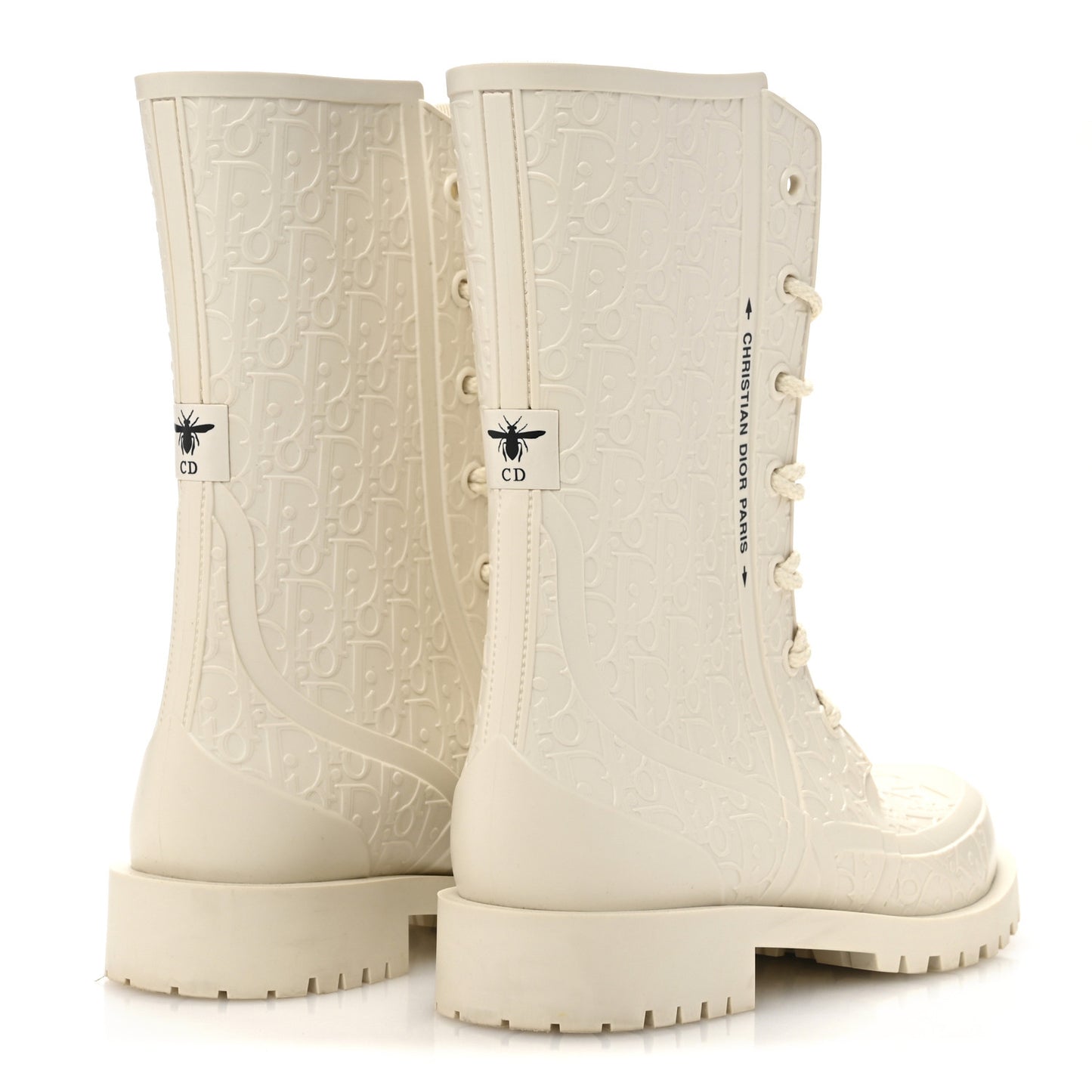 Oblique Rubber Diorcamp Boots 38 Off White