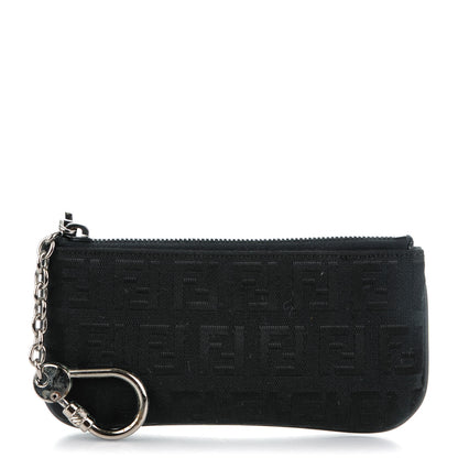 Fendi Zucchino Coin Pouch Key Case Black 1 of 6
