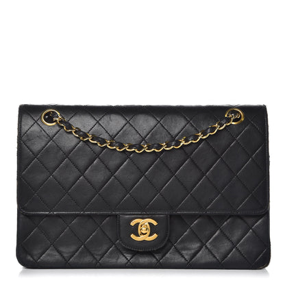 Chanel Lambskin Quilted Medium Double Flap Black 1 of 20