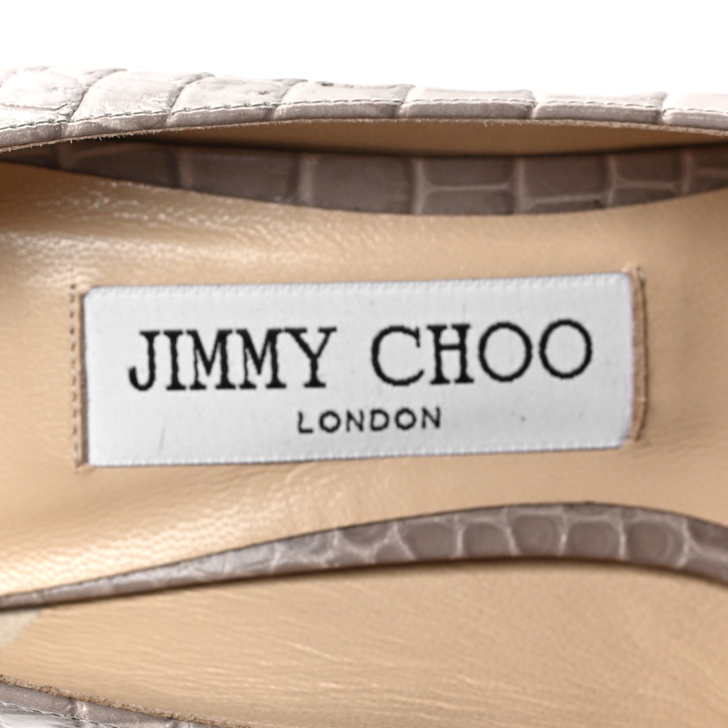 Crocodile Embossed Calfskin Love 85 Pump 37 Sand