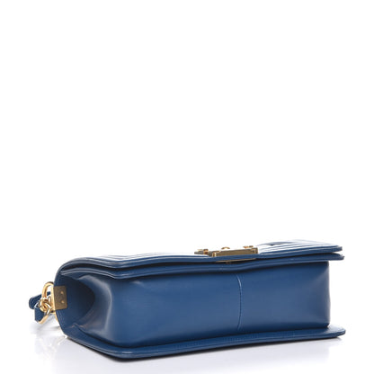Chanel Lambskin Quilted Medium Boy Flap Blue 4 of 12