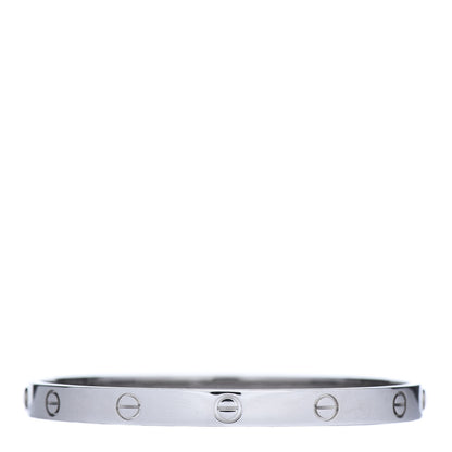 Cartier 18K White Gold LOVE Bracelet 19 1 of 5