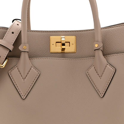 Louis Vuitton Calfskin Monogram On My Side MM Greige 7 of 9