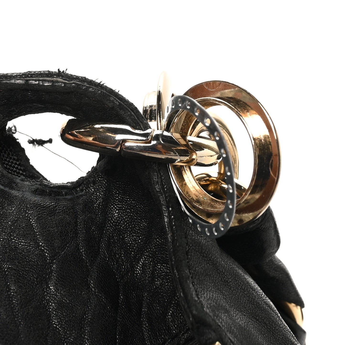 Crinkled Lambskin Mia Hobo Black
