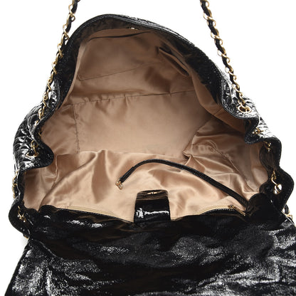 Chanel Vinyl XL Rock and Chain Flap Black 6 of 11