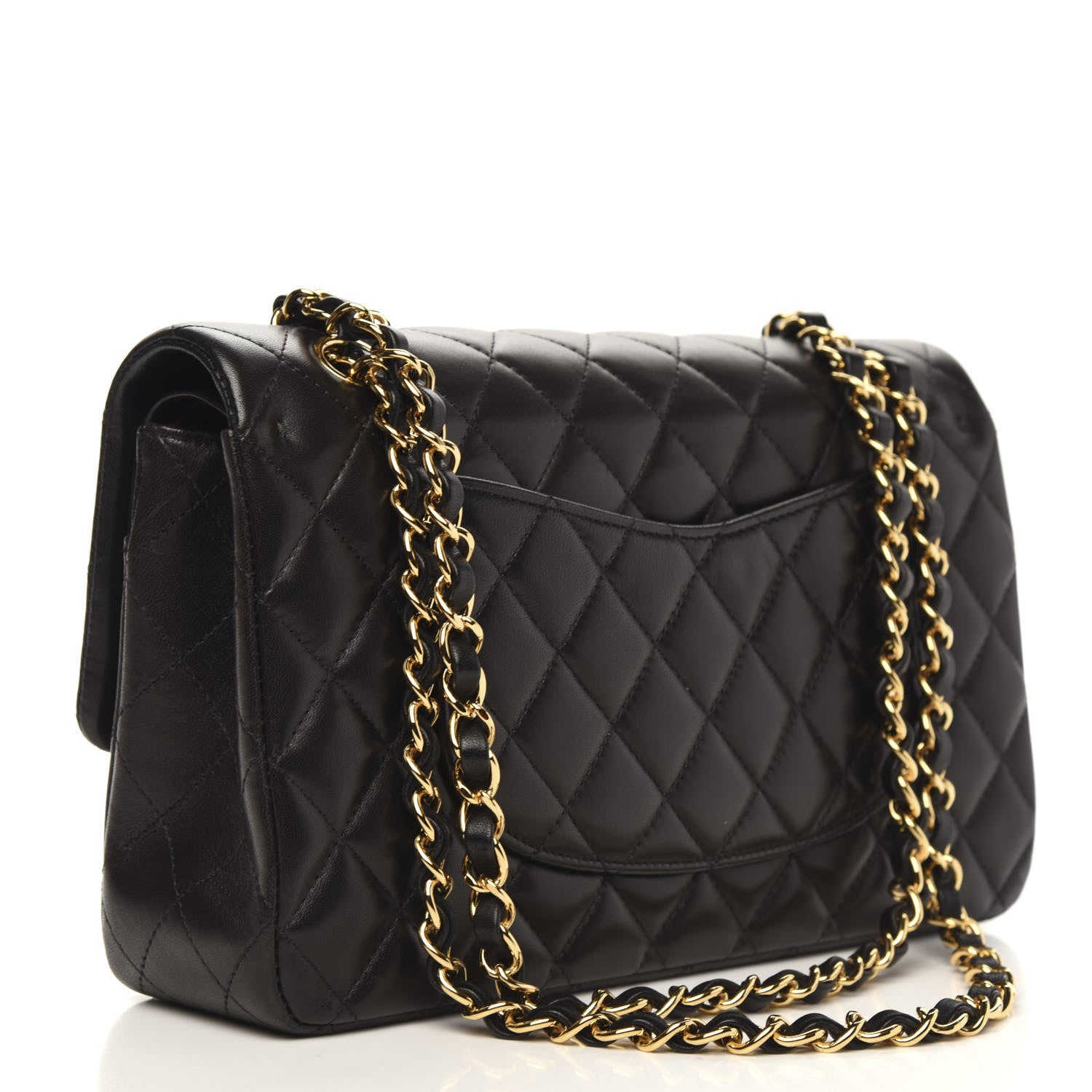Chanel Lambskin Quilted Medium Double Flap Black 3 of 14