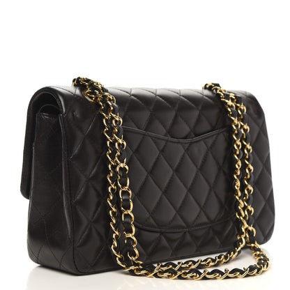 Chanel Lambskin Quilted Medium Double Flap Black 3 of 14