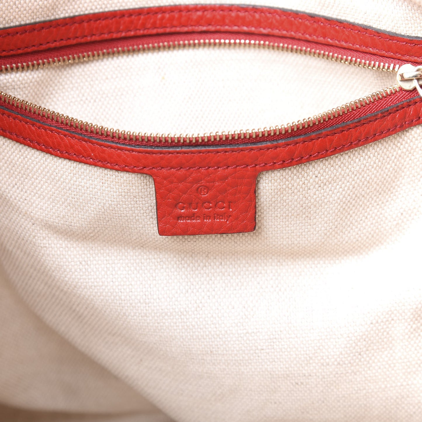 Pebbled Calfskin Medium Soho Shoulder Bag Red