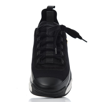 Chanel Velvet Calfskin Mixed Fibers CC Sneakers 37 Black 11 of 13