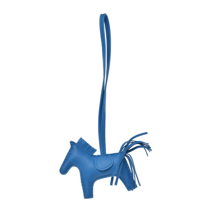 Hermes Milo Lambskin Grigri Rodeo Horse Bag Charm PM Bleu Zanzibar 1 of 5