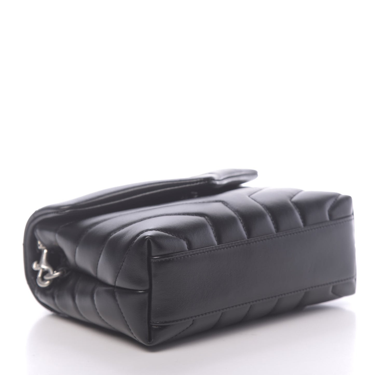 Calfskin Y Quilted Monogram Toy Loulou Crossbody Bag Black