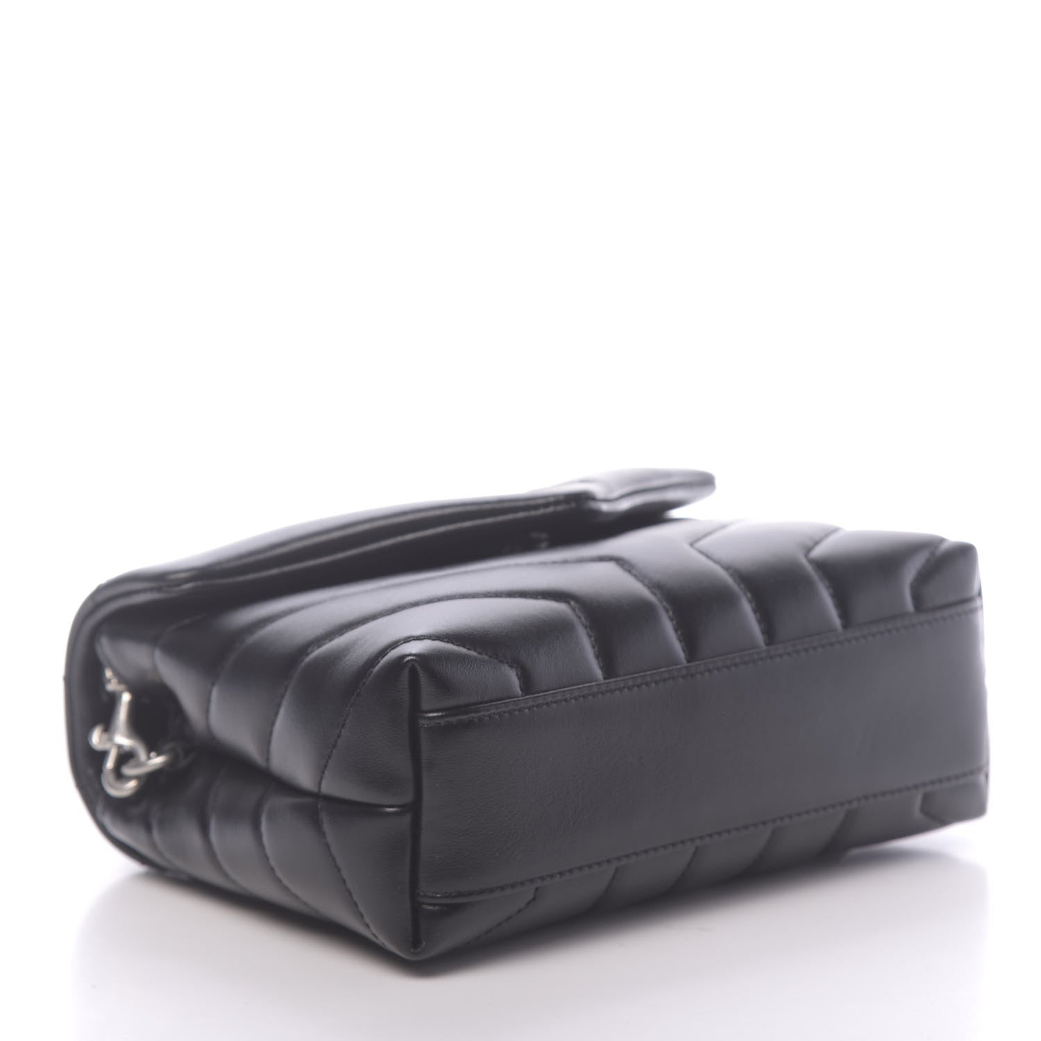 Saint Laurent Calfskin Y Quilted Monogram Toy Loulou Crossbody Bag Black 4 of 10
