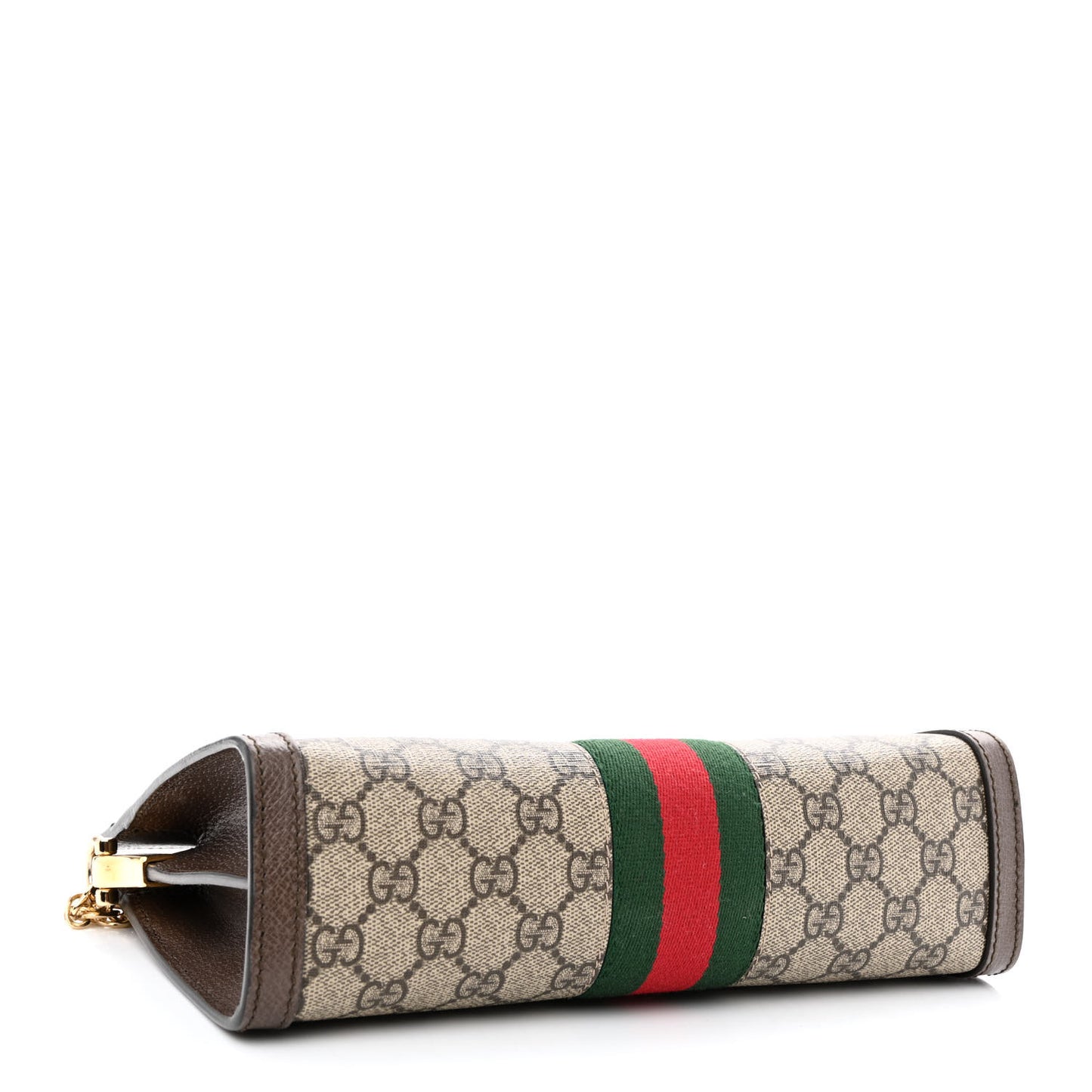 GG Supreme Monogram Web Small Ophidia Chain Shoulder Bag Brown