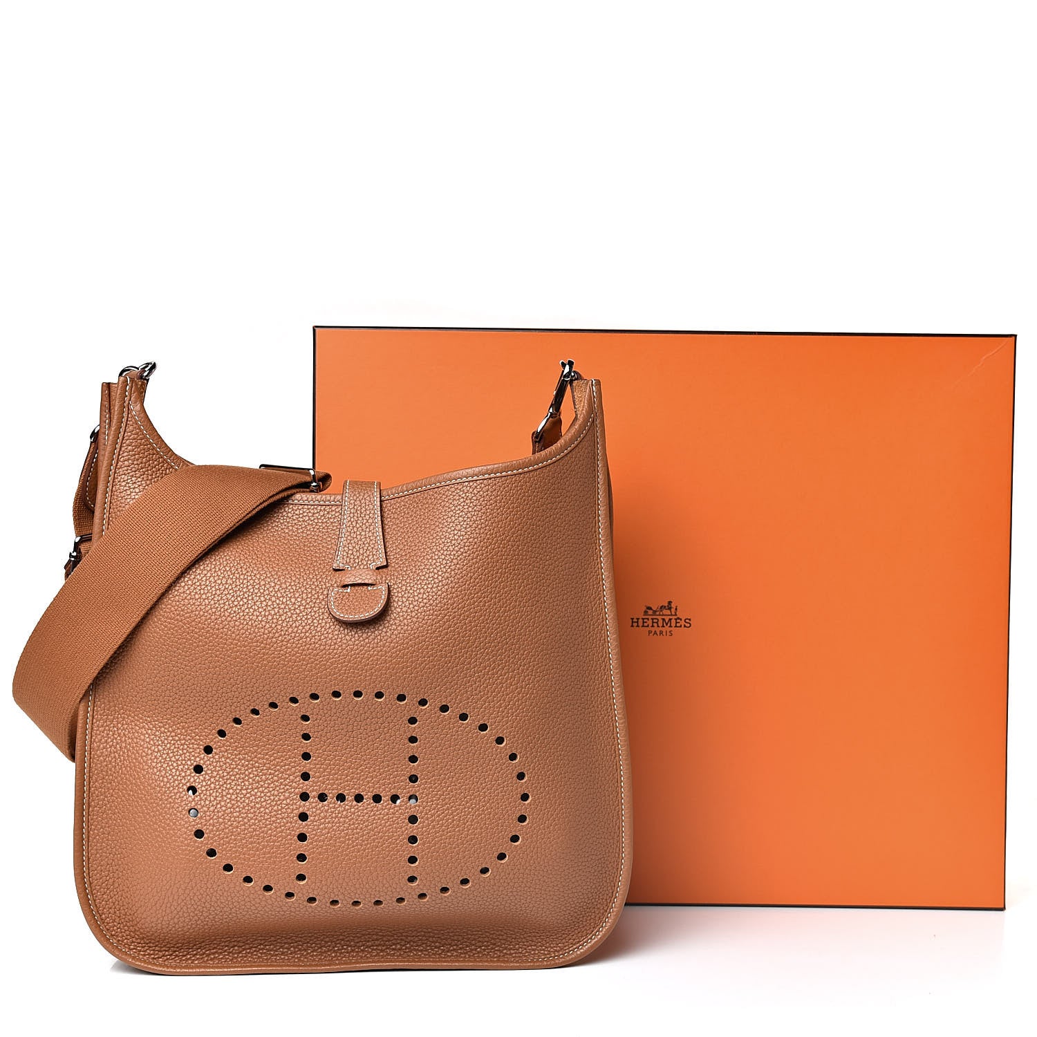 Hermes Taurillon Clemence Evelyne III GM Gold 11 of 11