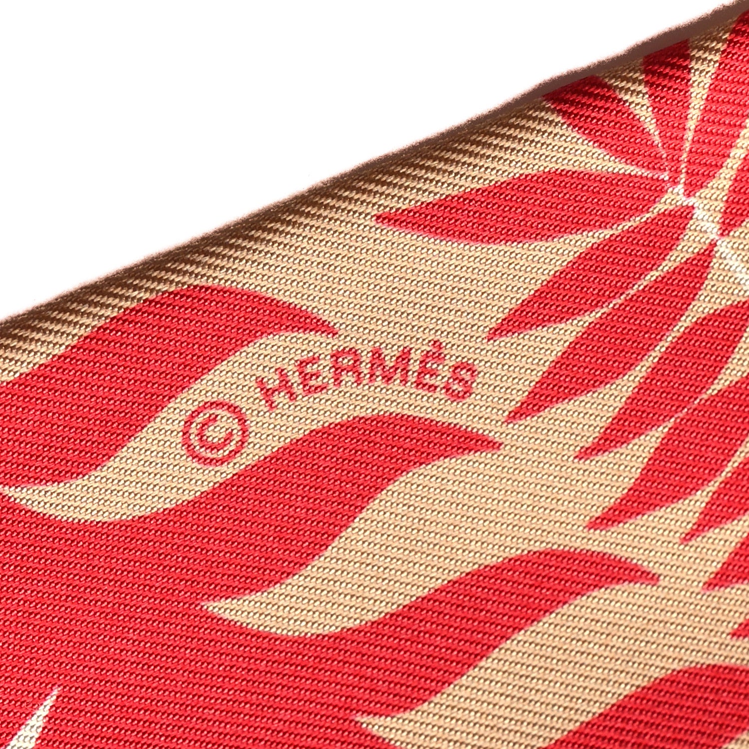 Hermes Silk Le Charme D Orphee Twilly Vermillon Beige 4 of 4