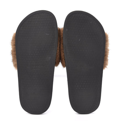 Givenchy Mink Rubber Slide Sandals 37 Brown 6 of 9