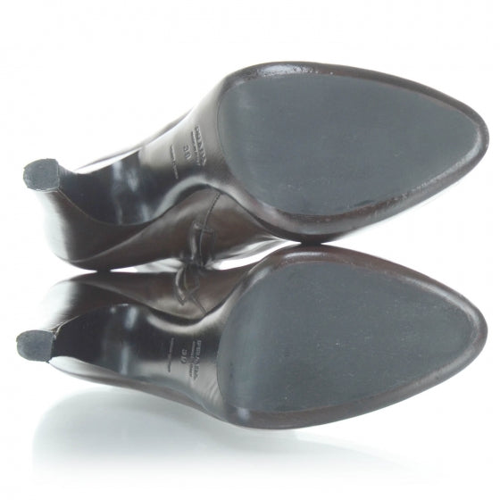 Prada Leather Ankle Boots 39 Brown 6 of 7