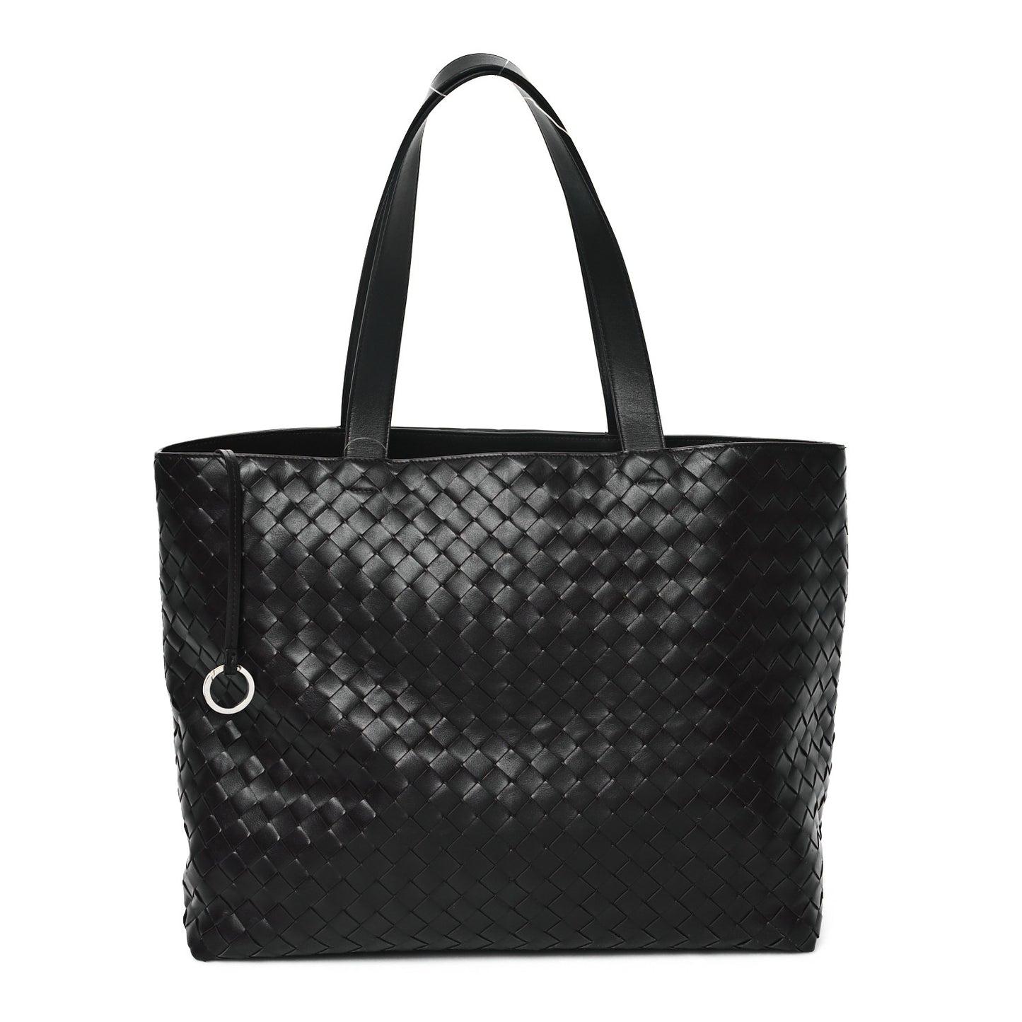 Calfskin Intrecciato Large Zipped Tote Fondant