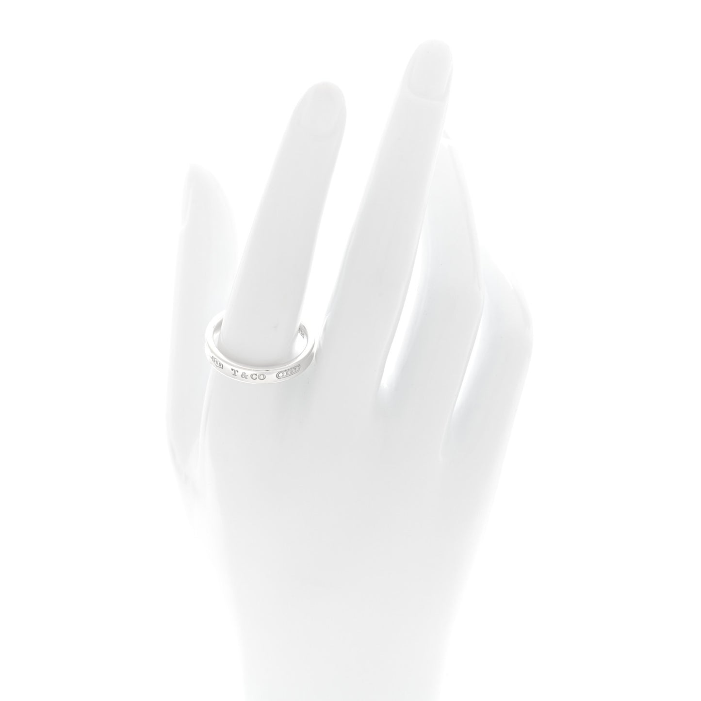 Sterling Silver Narrow 1837 Band Ring 60 9