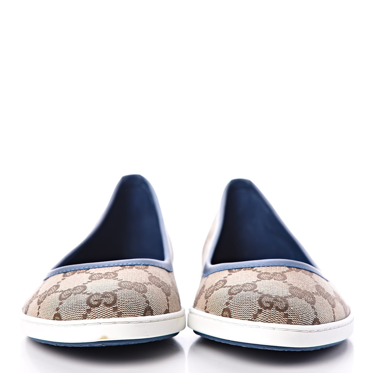 Gucci Monogram Ballet Flats 37 Blue 2 of 15