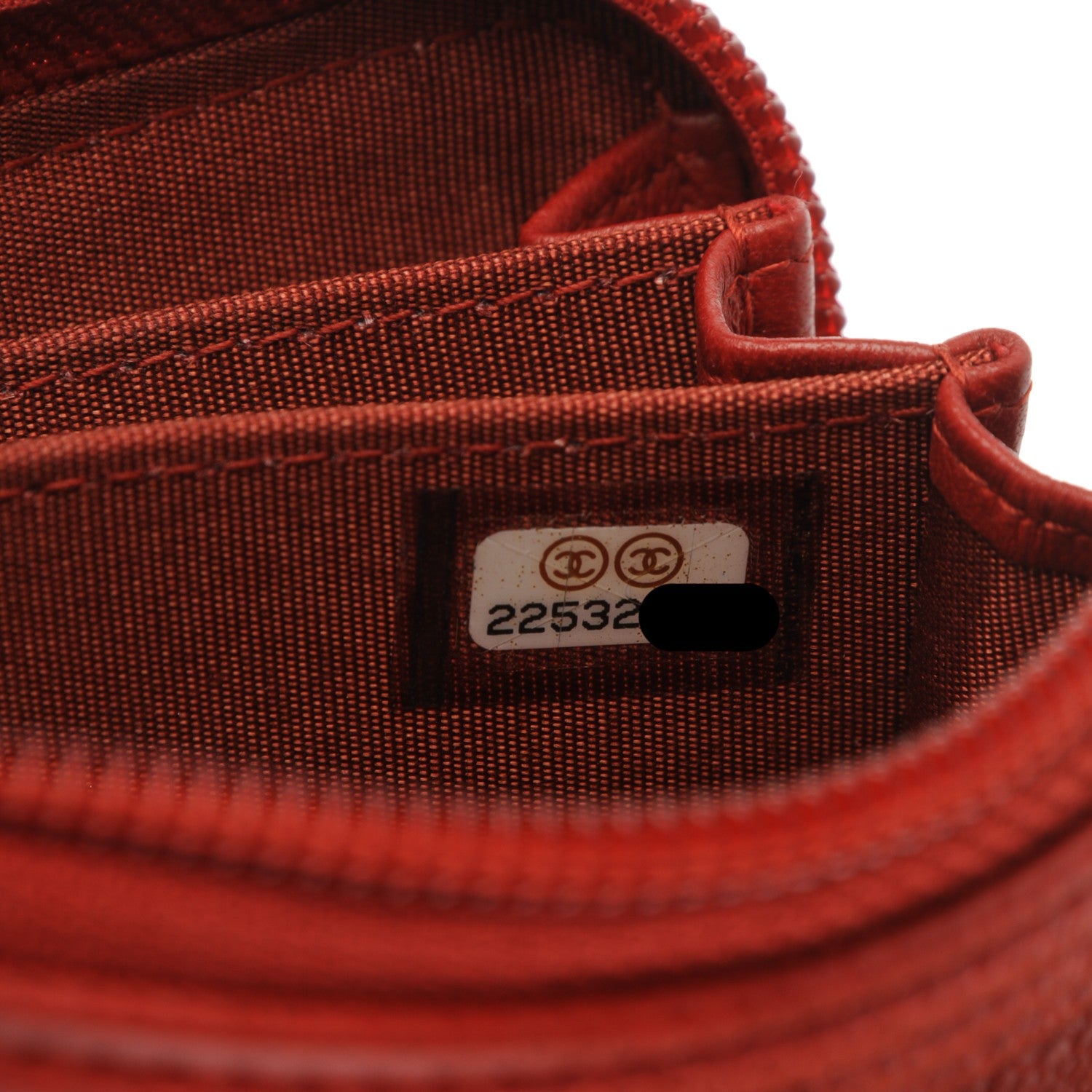 Chanel Caviar Quilted Boy Zip Around Coin Purse Wallet Red 7 of 7