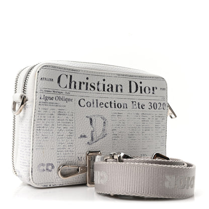 Christian Dior X DANIEL ARSHAM Grained Calfskin Newspaper Messenger White 2 of 8