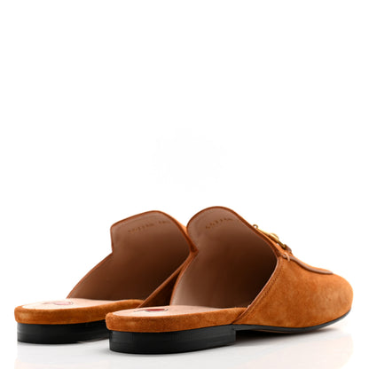 Gucci Suede Cachemire Malaga Kid Womens Princetown Slippers 38.5 Blondie Cognac 4 of 10