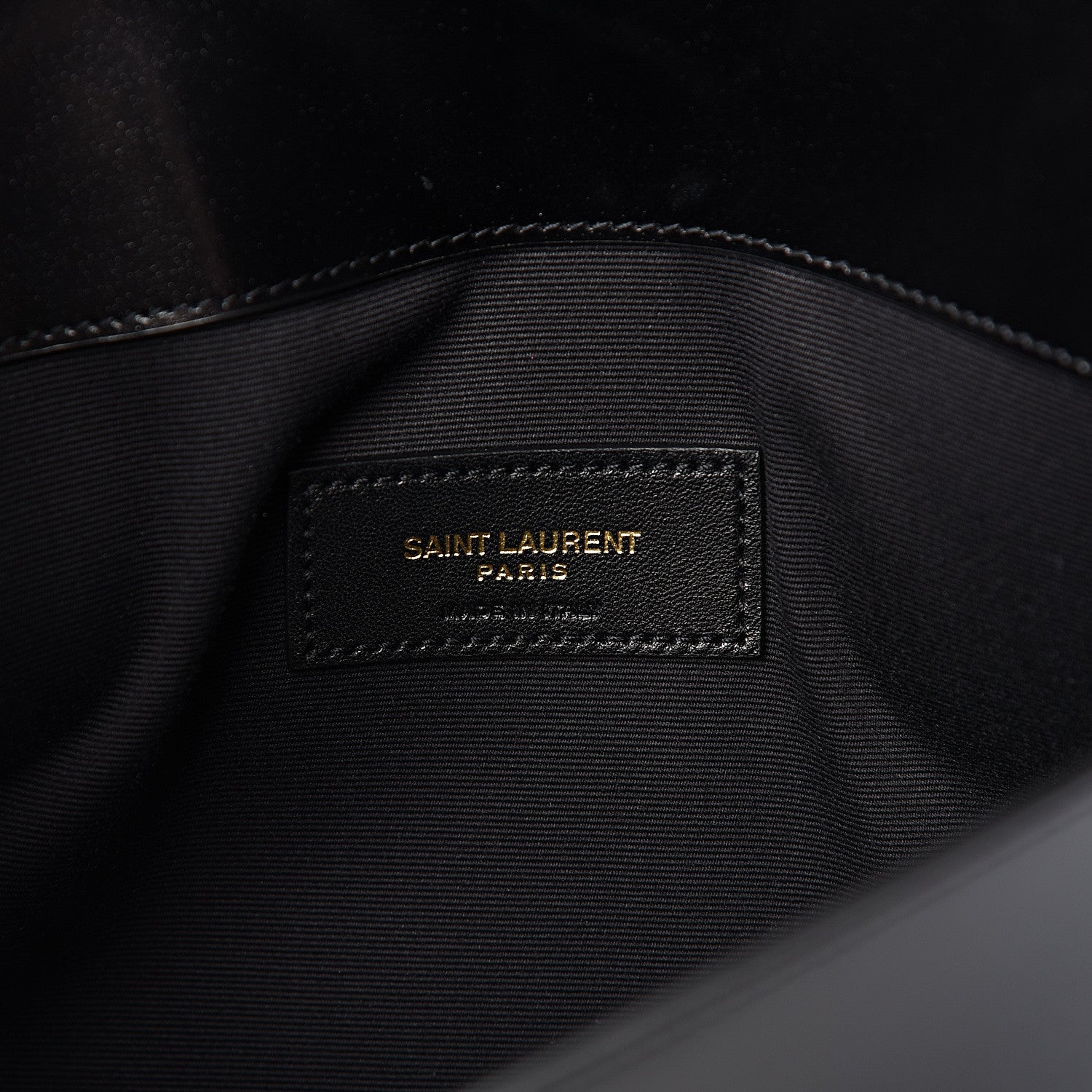 Saint Laurent Smooth Shiny Calfskin Monogram Uptown Pouch Black 6 of 9