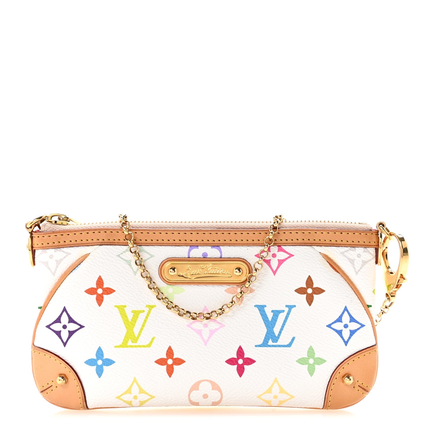Louis Vuitton Monogram Multicolor Pochette Milla MM White 1 of 9