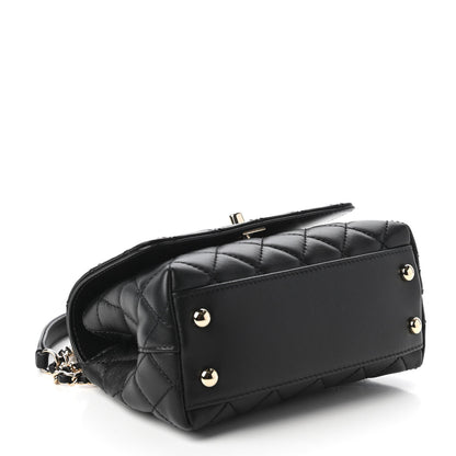 Chanel Goatskin Quilted Rainbow Extra Mini Coco Handle Flap Black 4 of 11