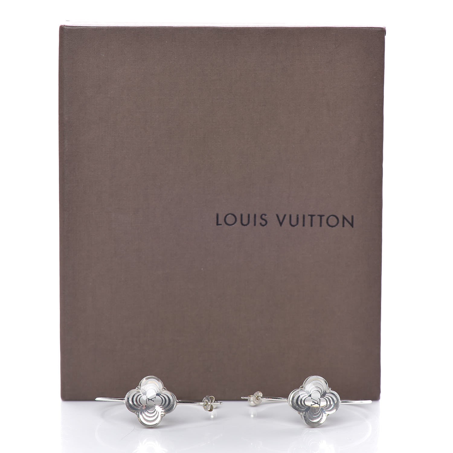 Louis Vuitton A La Folie Hoop Earrings Silver 5 of 5