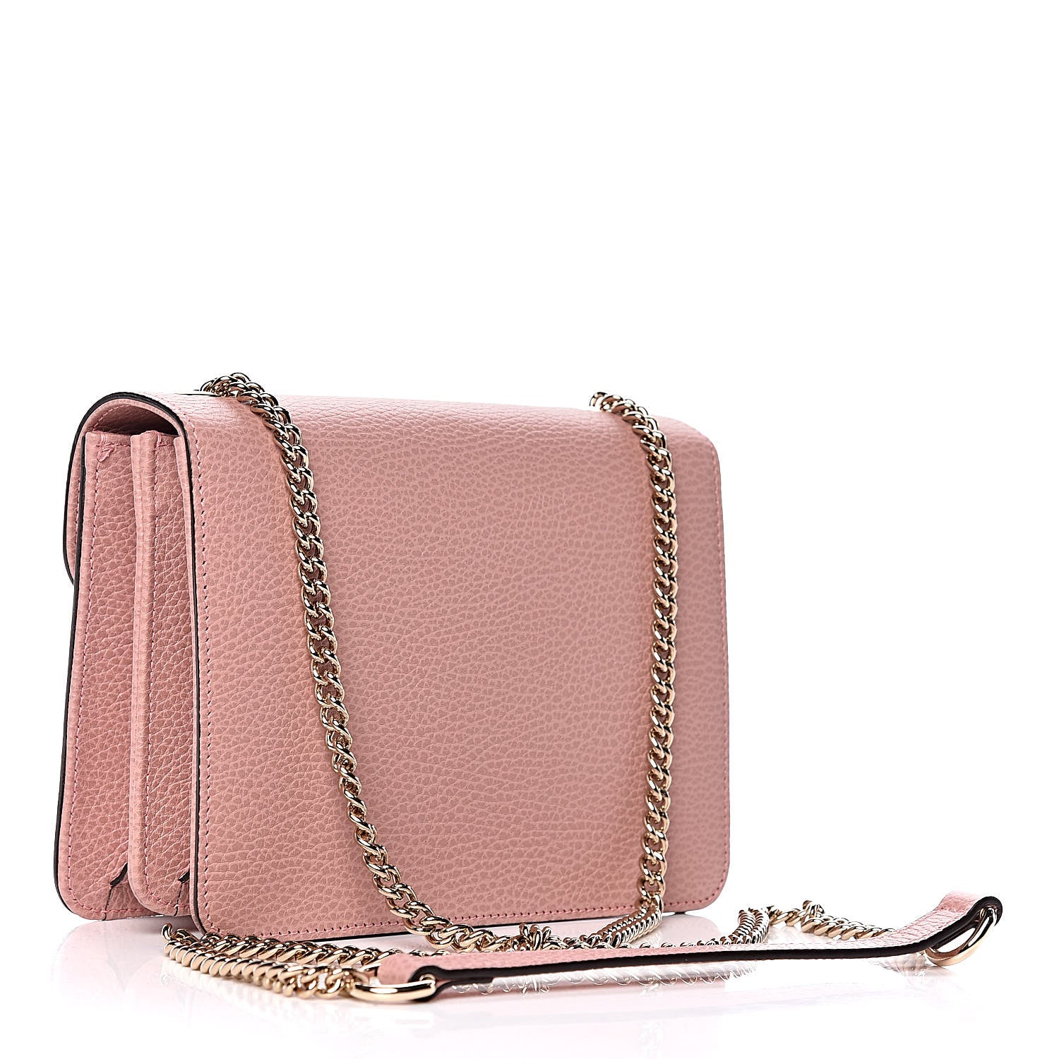 Gucci Dollar Calfskin Small Interlocking G Shoulder Bag Soft Pink 3 of 9