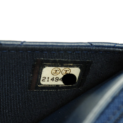 Chanel Lambskin Quilted Boy Wallet On Chain WOC Navy Blue 8 of 8