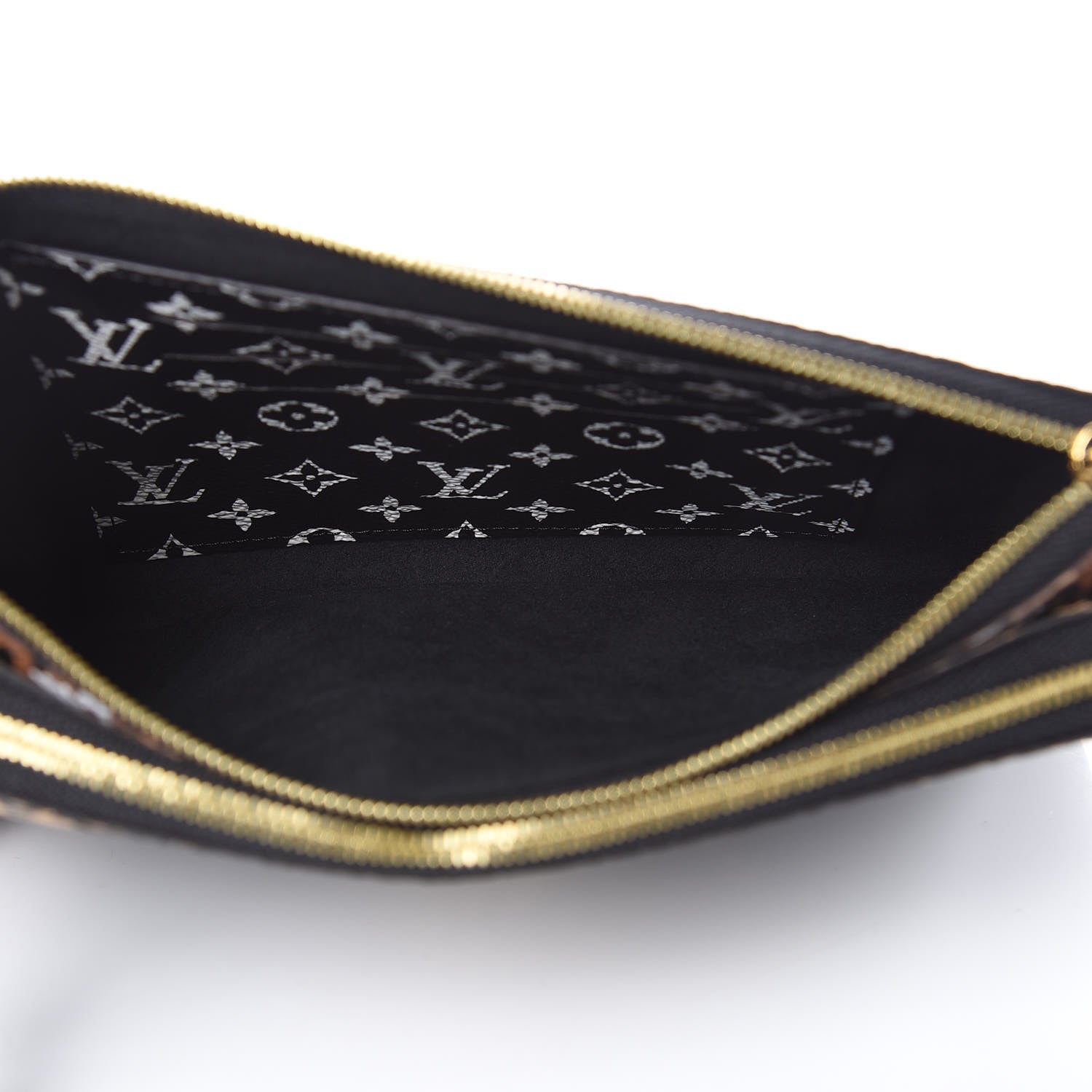 Louis Vuitton Monogram Giant Jungle Pochette Double Zip Black 5 of 10