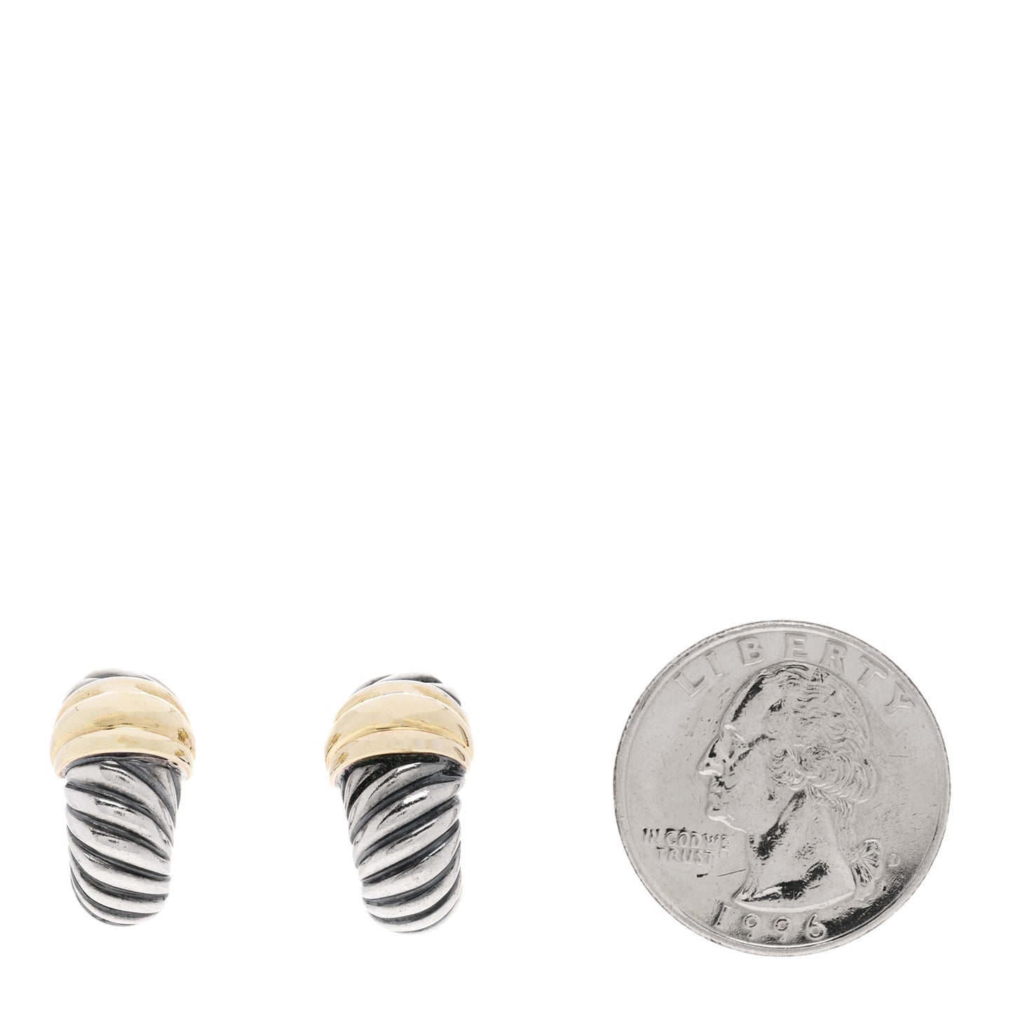 Sterling Silver 14K Yellow Gold Thoroughbred Shrimp Earrings