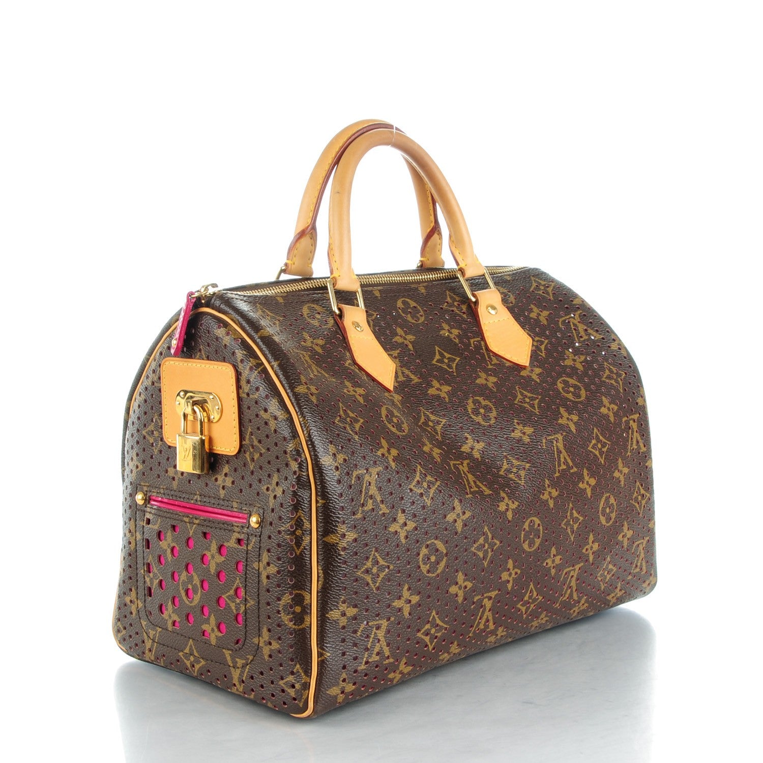 Louis Vuitton Monogram Perforated Speedy 30 Fuchsia 3 of 10