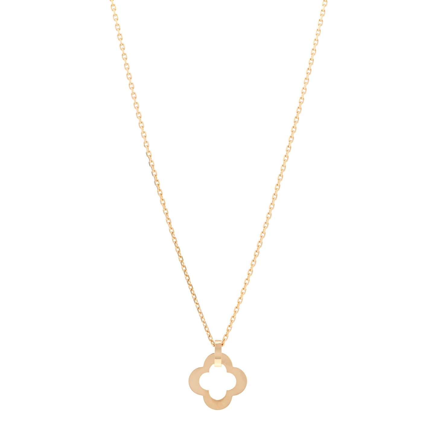 18K Yellow Gold Byzantine Alhambra Pendant Necklace