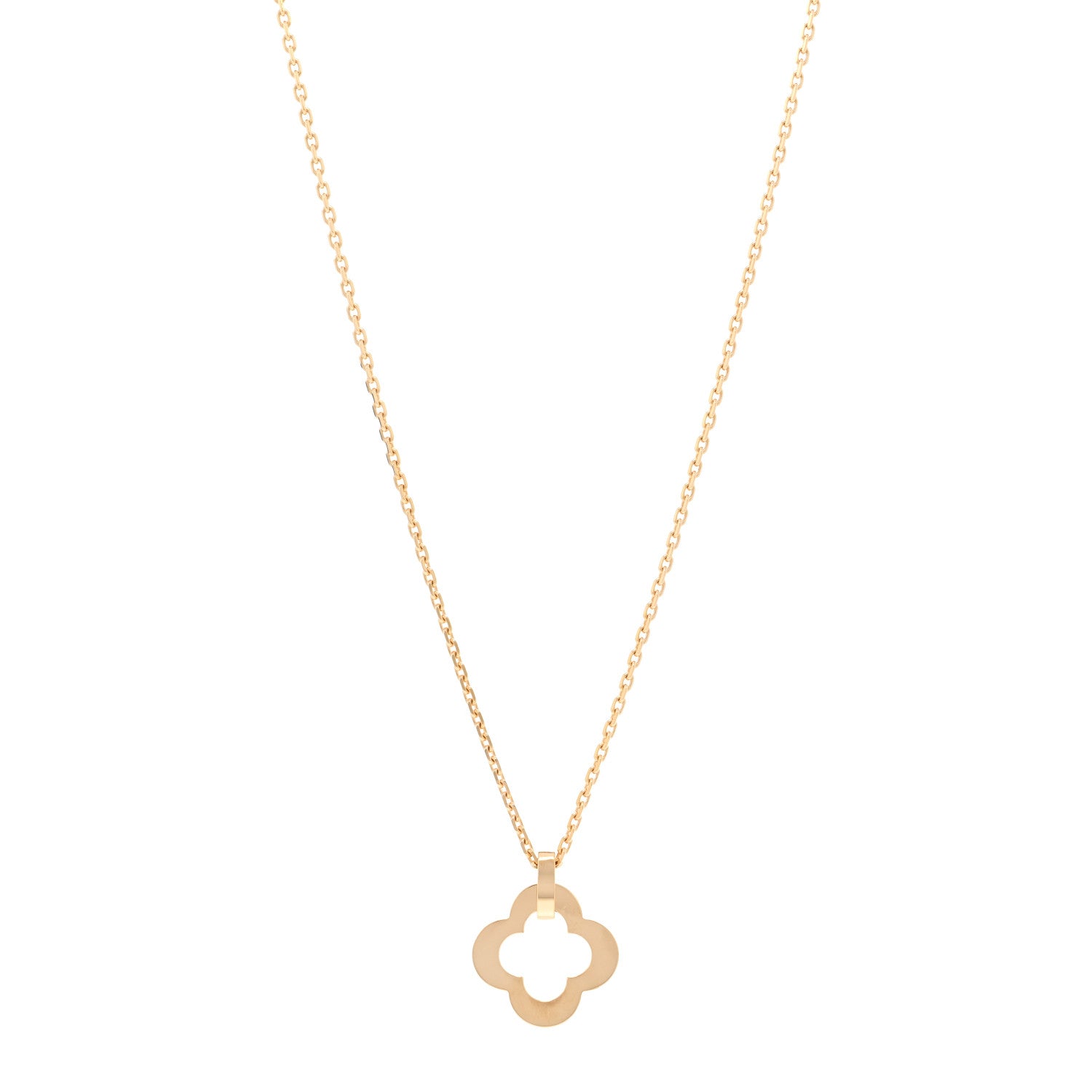 Van Cleef & Arpels 18K Yellow Gold Byzantine Alhambra Pendant Necklace 1 of 6