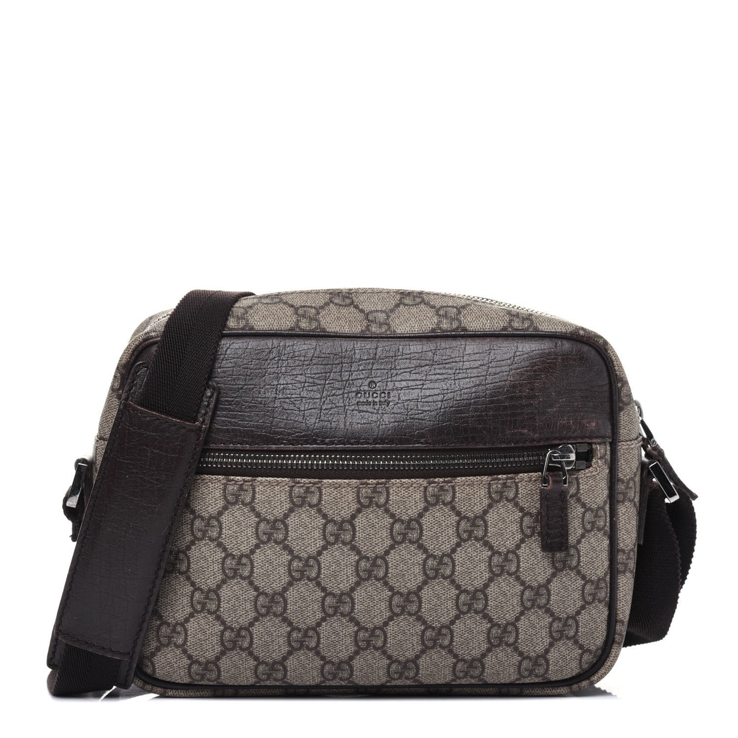 GG Plus Monogram Shoulder Bag Dark Brown