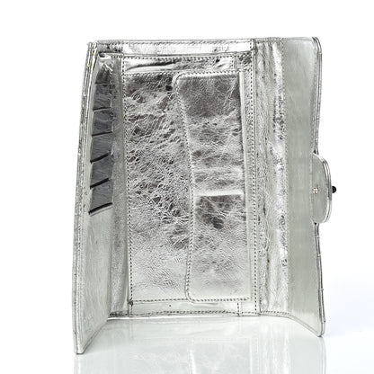Chanel Metallic Aged Calfskin Quilted Reissue Long Flap Wallet Light Silver 5 of 16